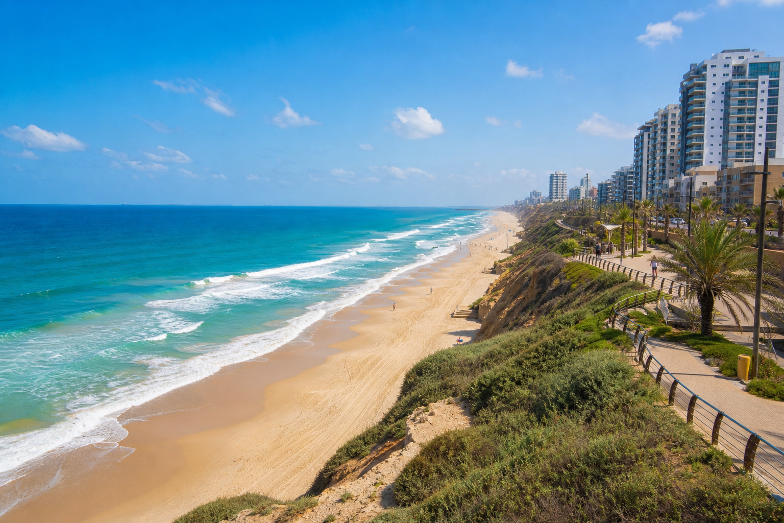 Mediterranean sea view from Netanya