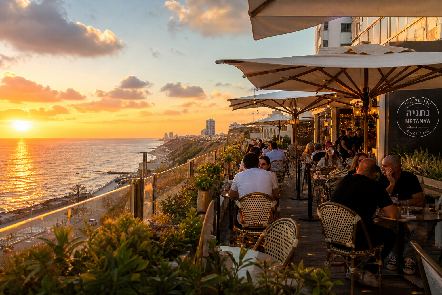 Sunset terrace seating
